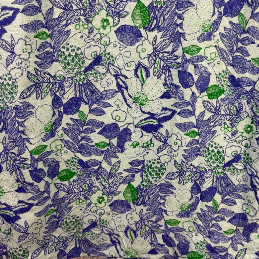 Vineyard Vines Linen Cotton Shift Dress Floral Tunic Dress 12 Preppy Coastal - Picture 12 of 16